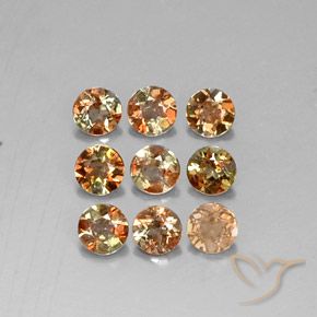 1.93캐럿 천연 멀티컬러 안달루사이트 보석, 라운드 컷, 3.86 mm, VS