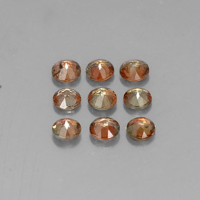 캐럿 천연 멀티컬러 안달루사이트 보석, 라운드 컷, 3.56 mm, VS