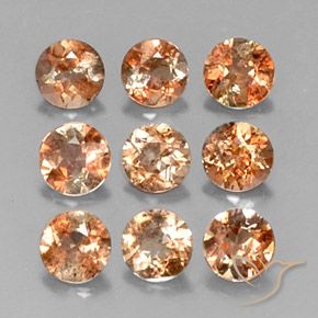 1.88캐럿 천연 멀티컬러 안달루사이트 보석, 라운드 컷, 3.84 mm, VS