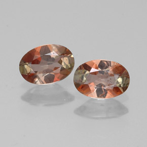 캐럿 천연 멀티컬러 안달루사이트 보석, 타원형 컷, 5.8×4.1 mm, VS