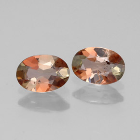 캐럿 천연 멀티컬러 안달루사이트 보석, 타원형 컷, 5.8×4.1 mm, VS