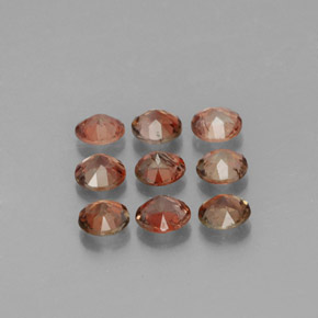 1.43캐럿 천연 다색 홍주석 보석, 라운드 컷, VS