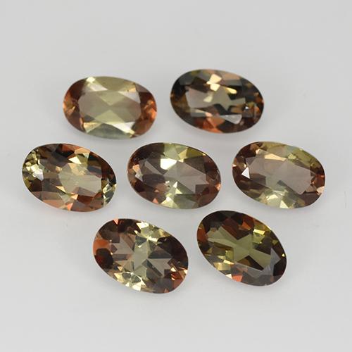 3.05캐럿 천연 멀티컬러 안달루사이트 보석, 타원형 컷, 5.9×4 mm, VS-SI