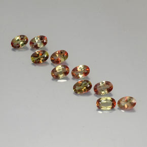 캐럿 천연 오렌지빛 브라운 안달루사이트 보석, 타원형 컷, 6×4 mm, VS-SI