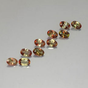캐럿 천연 오렌지빛 브라운 안달루사이트 보석, 타원형 컷, 6×4 mm, VS-SI
