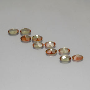 캐럿 천연 오렌지빛 브라운 안달루사이트 보석, 타원형 컷, 6×4 mm, VS-SI