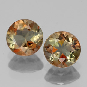 캐럿 천연 멀티컬러 안달루사이트 보석, 라운드 컷, 5.11 mm, VS-SI