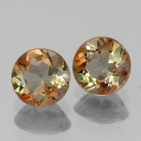 캐럿 천연 멀티컬러 안달루사이트 보석, 라운드 컷, 5.11 mm, VS-SI