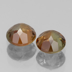캐럿 천연 멀티컬러 안달루사이트 보석, 라운드 컷, 5.11 mm, VS-SI
