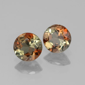 캐럿 천연 다색 홍주석 보석, 라운드 컷, VS