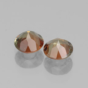 캐럿 천연 다색 홍주석 보석, 라운드 컷, VS