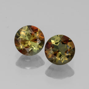 캐럿 천연 멀티컬러 안달루사이트 보석, 라운드 컷, 4.98 mm, VS