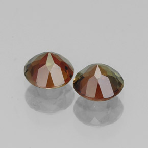 캐럿 천연 멀티컬러 안달루사이트 보석, 라운드 컷, 4.98 mm, VS