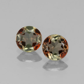 캐럿 천연 멀티컬러 안달루사이트 보석, 라운드 컷, 4.97 mm, VS