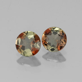 캐럿 천연 멀티컬러 안달루사이트 보석, 라운드 컷, 4.97 mm, VS