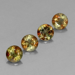 캐럿 천연 다색 홍주석 보석, 라운드 컷, VS-SI