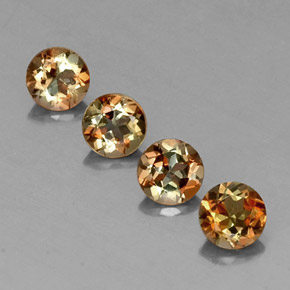 캐럿 천연 다색 홍주석 보석, 라운드 컷, VS