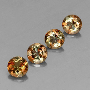 캐럿 천연 다색 홍주석 보석, 라운드 컷, VS