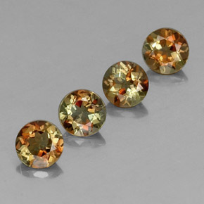 캐럿 천연 다색 홍주석 보석, 라운드 컷, VS