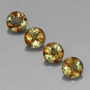 캐럿 천연 멀티컬러 안달루사이트 보석, 라운드 컷, 5.10 mm, VS-SI