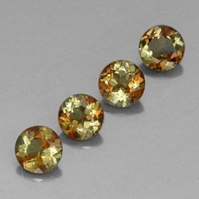 캐럿 천연 멀티컬러 안달루사이트 보석, 라운드 컷, 5.10 mm, VS-SI