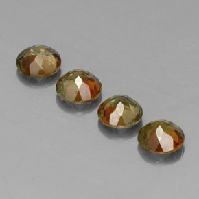캐럿 천연 멀티컬러 안달루사이트 보석, 라운드 컷, 5.10 mm, VS-SI