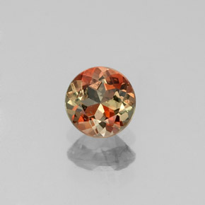 0.51캐럿 천연 멀티컬러 안달루사이트, 라운드 컷, 5.06 mm, VS