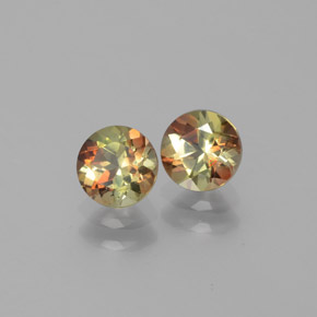 캐럿 천연 다색 홍주석 보석, 라운드 컷, VS