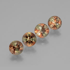 캐럿 천연 다색 홍주석 보석, 라운드 컷, VS