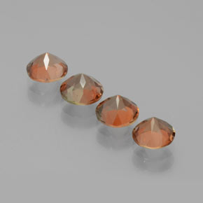 캐럿 천연 다색 홍주석 보석, 라운드 컷, VS