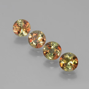 캐럿 천연 멀티컬러 안달루사이트 보석, 라운드 컷, 5.04 mm, VS