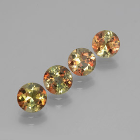 캐럿 천연 멀티컬러 안달루사이트 보석, 라운드 컷, 5.04 mm, VS