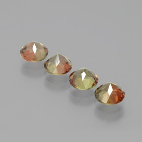 캐럿 천연 멀티컬러 안달루사이트 보석, 라운드 컷, 5.04 mm, VS