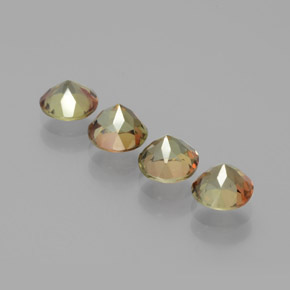 캐럿 천연 멀티컬러 안달루사이트 보석, 라운드 컷, 5.17 mm, VS