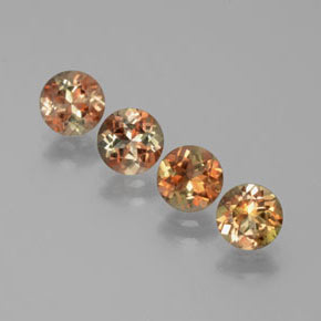 캐럿 천연 멀티컬러 안달루사이트 보석, 라운드 컷, 5.06 mm, VS
