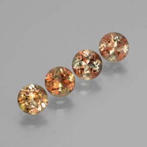 캐럿 천연 멀티컬러 안달루사이트 보석, 라운드 컷, 5.06 mm, VS