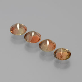 캐럿 천연 멀티컬러 안달루사이트 보석, 라운드 컷, 5.06 mm, VS