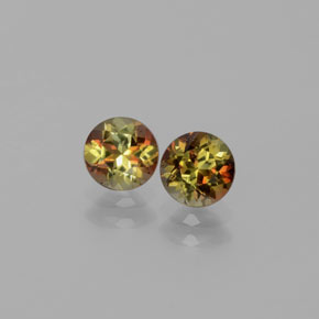 캐럿 천연 멀티컬러 안달루사이트 보석, 라운드 컷, 5.09 mm, VS