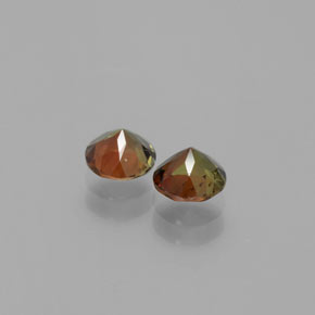캐럿 천연 멀티컬러 안달루사이트 보석, 라운드 컷, 5.09 mm, VS