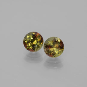 캐럿 천연 멀티컬러 안달루사이트 보석, 라운드 컷, 5.13 mm, VS