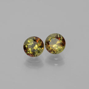 캐럿 천연 멀티컬러 안달루사이트 보석, 라운드 컷, 5.13 mm, VS