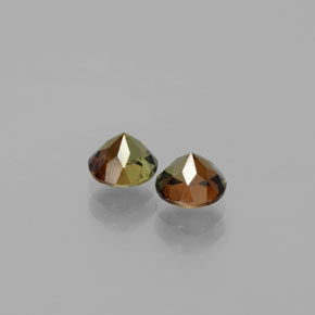 캐럿 천연 멀티컬러 안달루사이트 보석, 라운드 컷, 5.13 mm, VS
