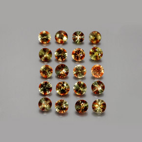 3.36캐럿 천연 멀티컬러 안달루사이트 보석, 라운드 컷, 3.59 mm, VS