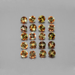 캐럿 천연 멀티컬러 안달루사이트 보석, 라운드 컷, 3.64 mm, VS