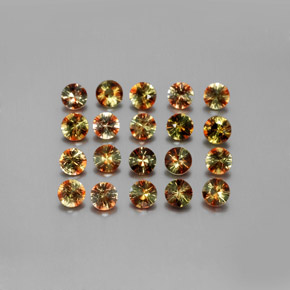 캐럿 천연 멀티컬러 안달루사이트 보석, 라운드 컷, 3.64 mm, VS