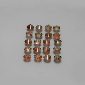 캐럿 천연 멀티컬러 안달루사이트 보석, 라운드 컷, 3.64 mm, VS