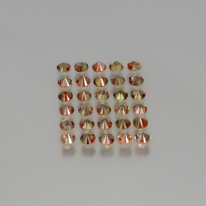 캐럿 천연 멀티컬러 안달루사이트 보석, 라운드 컷, 3.14 mm, VS