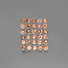 캐럿 천연 멀티컬러 안달루사이트 보석, 라운드 컷, 2.56 mm, VS