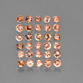 캐럿 천연 멀티컬러 안달루사이트 보석, 라운드 컷, 2.56 mm, VS