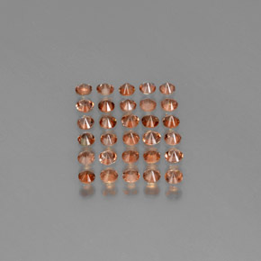 캐럿 천연 멀티컬러 안달루사이트 보석, 라운드 컷, 2.56 mm, VS